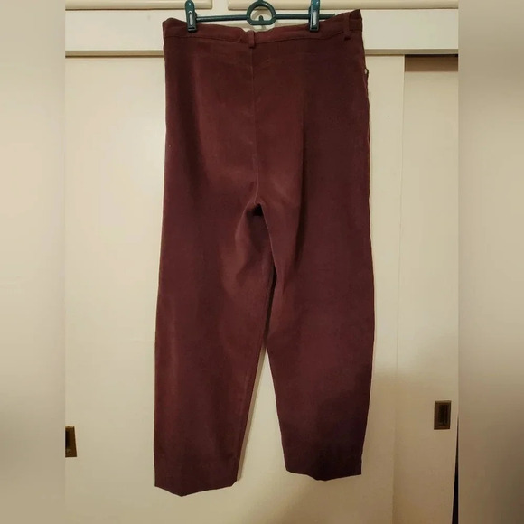 Vintage Solutions Casual Wear Stretch Women's Pants Slacks Rust Burgundy size 14 - Picture 2 of 12